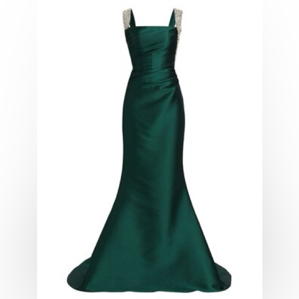 Reem Acra Mikado Pique Gown